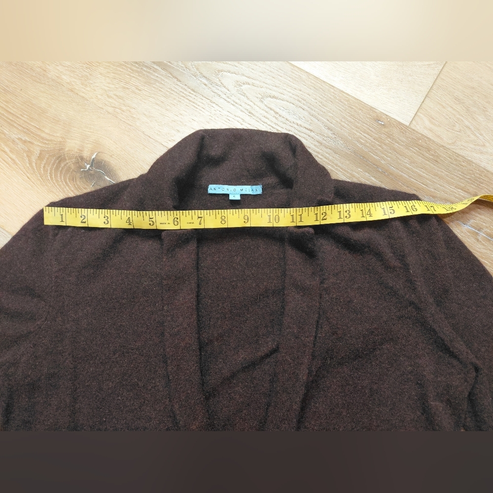 ANTONIO MELANI Brown Cardigan Sweater 100% Cashmere - Picture 4 of 12